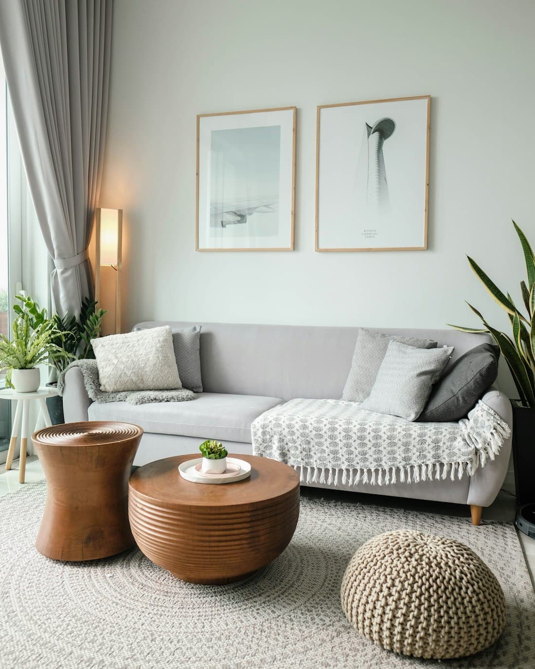 A comfortable, climate-controlled living room in a San Diego County home