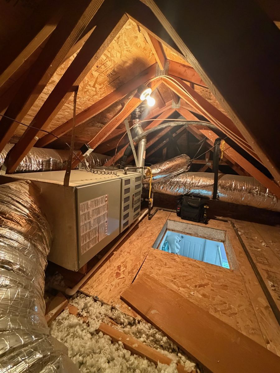 New attic system with insulated ductwork