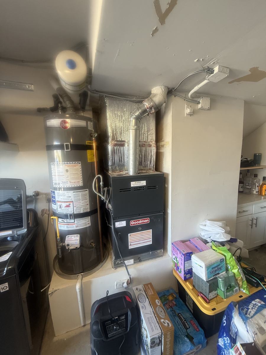 New furnace installed in an Oceanside garage